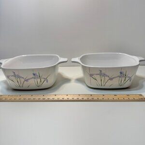 Corning Ware Shadow Iris petite square casserole dishes